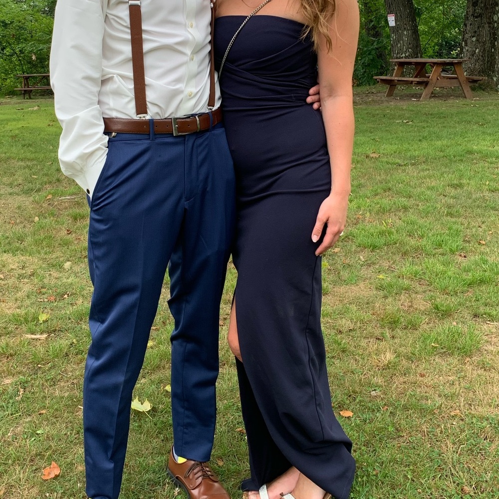 Navy blue strapless Lulus dress
